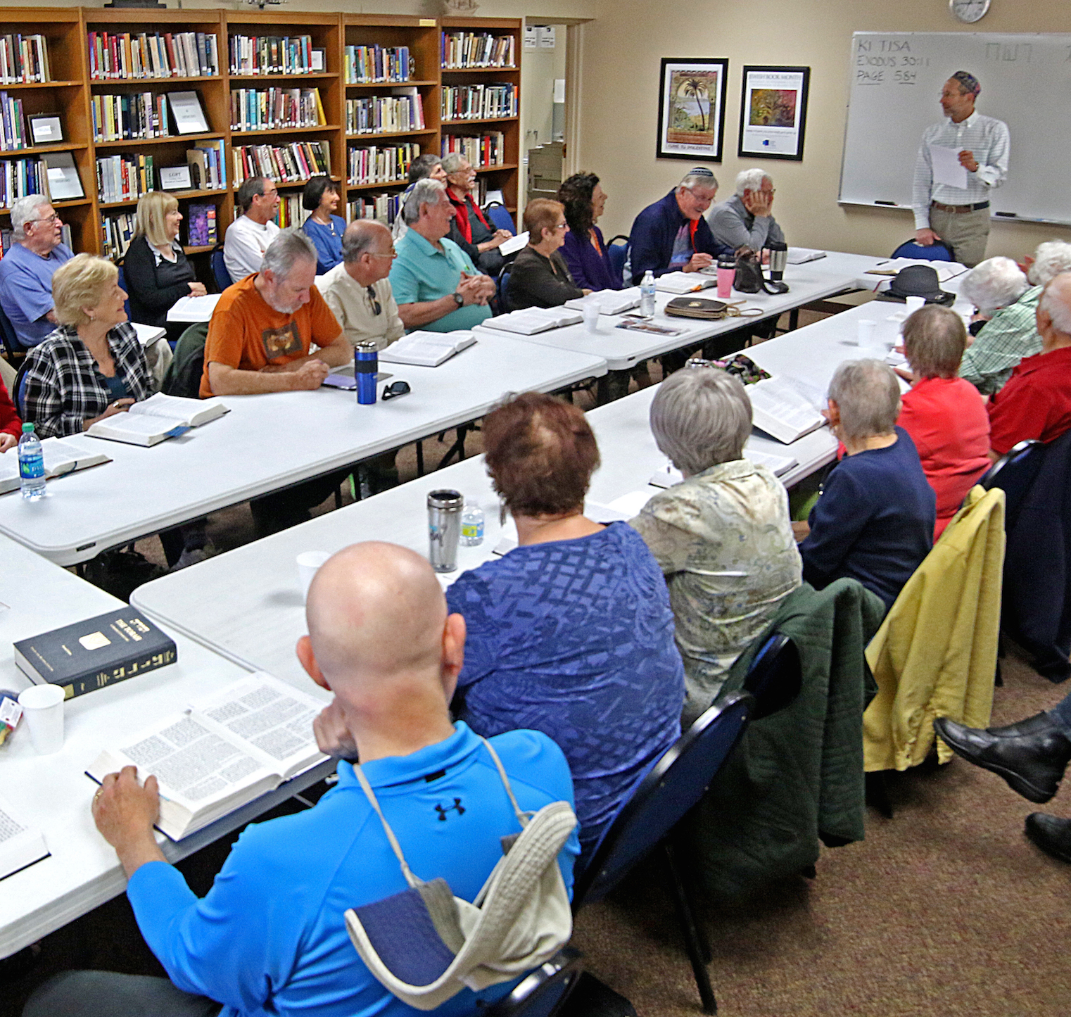 Adults studying together